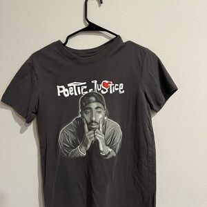 Black Short Sleeve Tee with Graphic Design